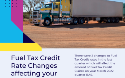 Fuel Tax Credit Rate Changes affecting your March 22 BAS